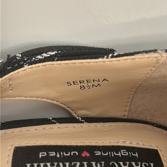 Peep toe heels, black & white, size 8 1/2 - Picture 8 of 11